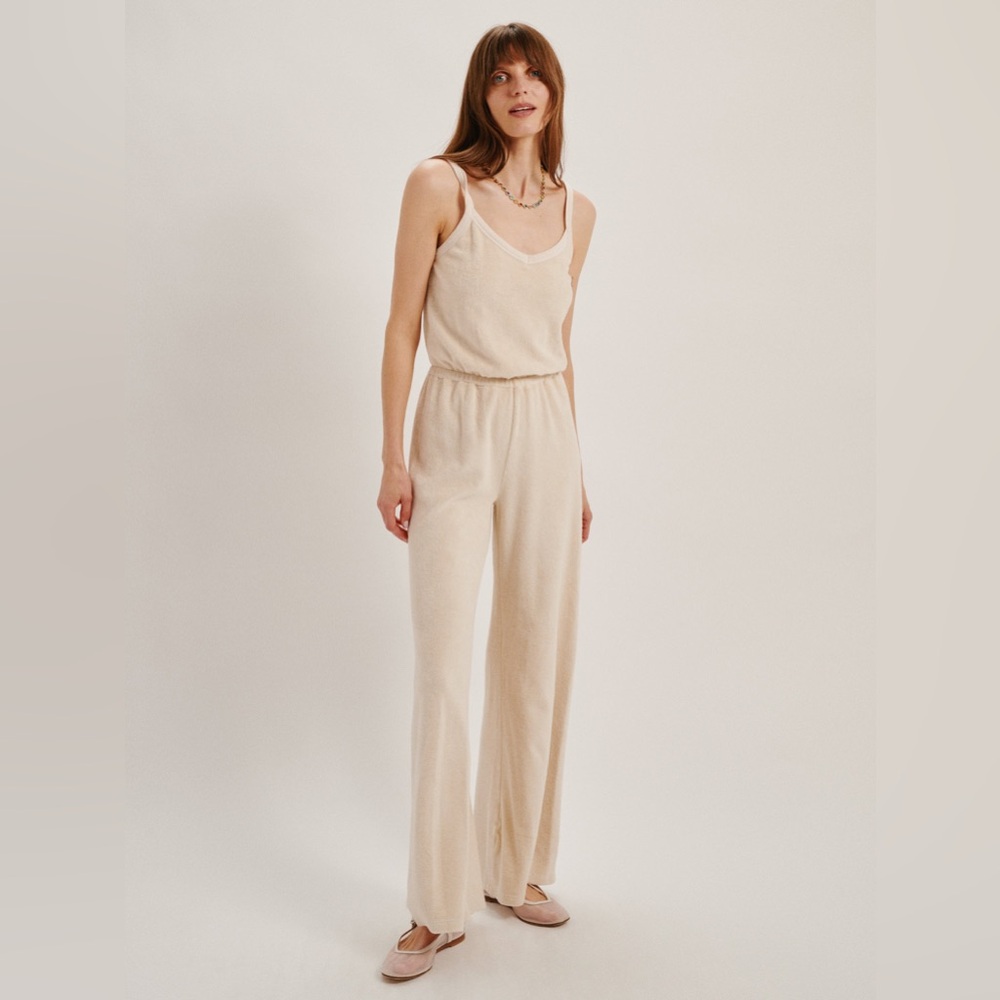 Suzie Kondi Elma Flared Jumpsuit - Large, Natural